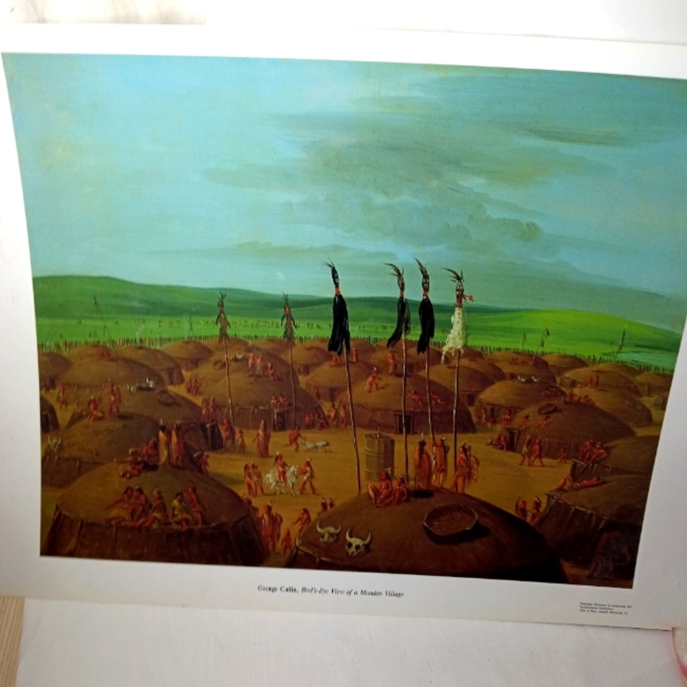 Getty center for education in the arts print "bird's eye view of Mandan …